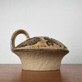 Mushroom-shaped ceramic candlestick from mid-century by Haico Nitzsche for Søholm, 1960s.