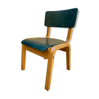 Vintage wooden kindergarten chair 1970