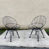Paire de fauteuils Cees Braakman Combex Wire Pastoe