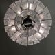 Huge strips “listelli alabastro” murano glass chandelier