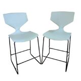 Set of 2 very comfortable designer bar stools / high chairs - tonon brand
