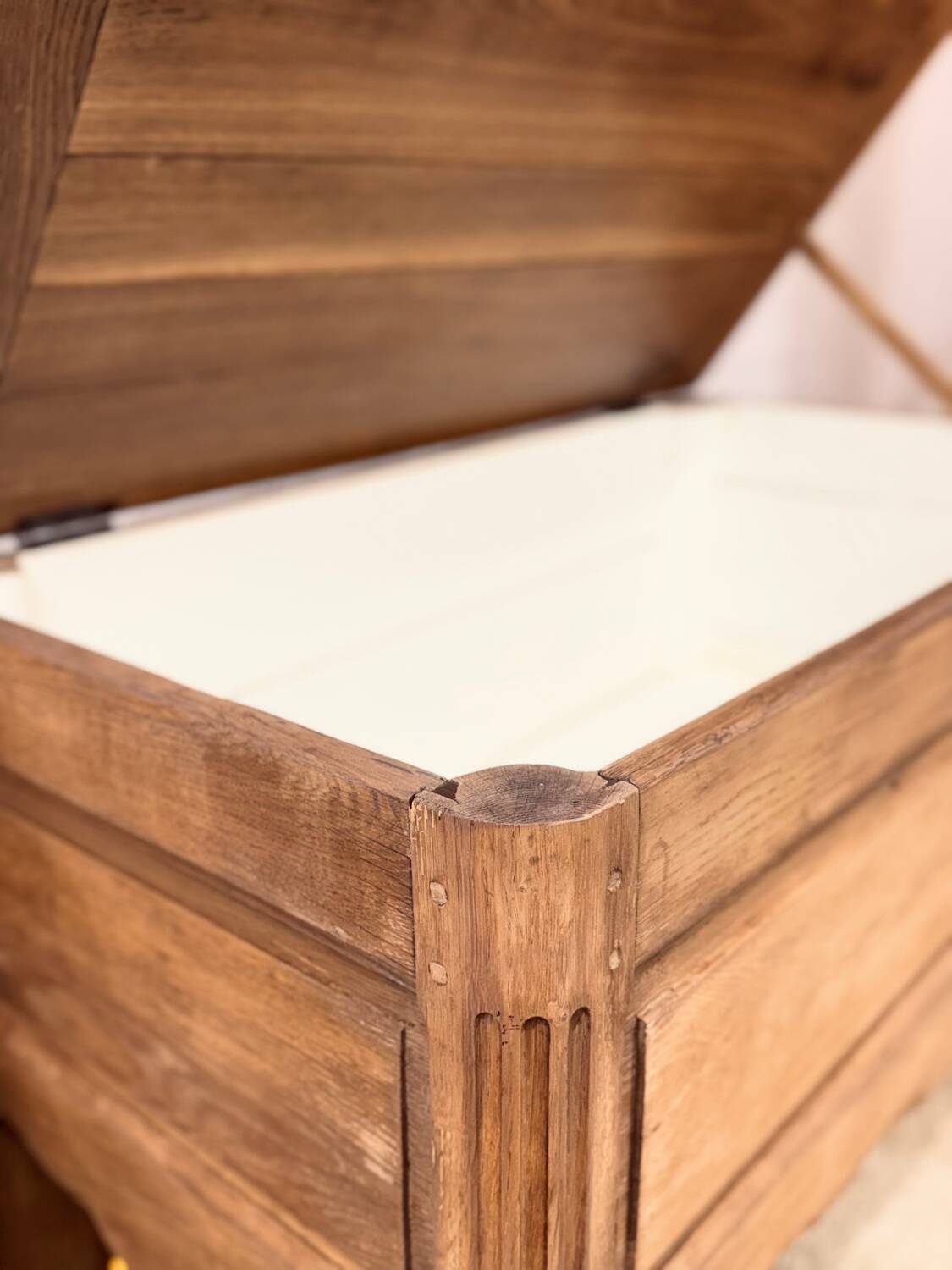 Restored antique bank safe