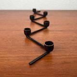 Mid-century Danish minimalist metal candlestick from the 1960s.