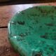Ceramic bowl with malachite green glaze. 1950s. Ceramic bowl with green glaze.