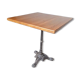 Bistro table 70/70cm solid wood top pedestal table