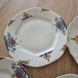 Set of 7 small plates and a dish