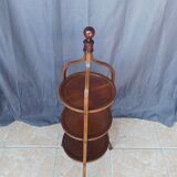 English pedestal table 3 mahogany trays