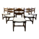 Vintage brutalist dining chairs, set of 6 - 1960s