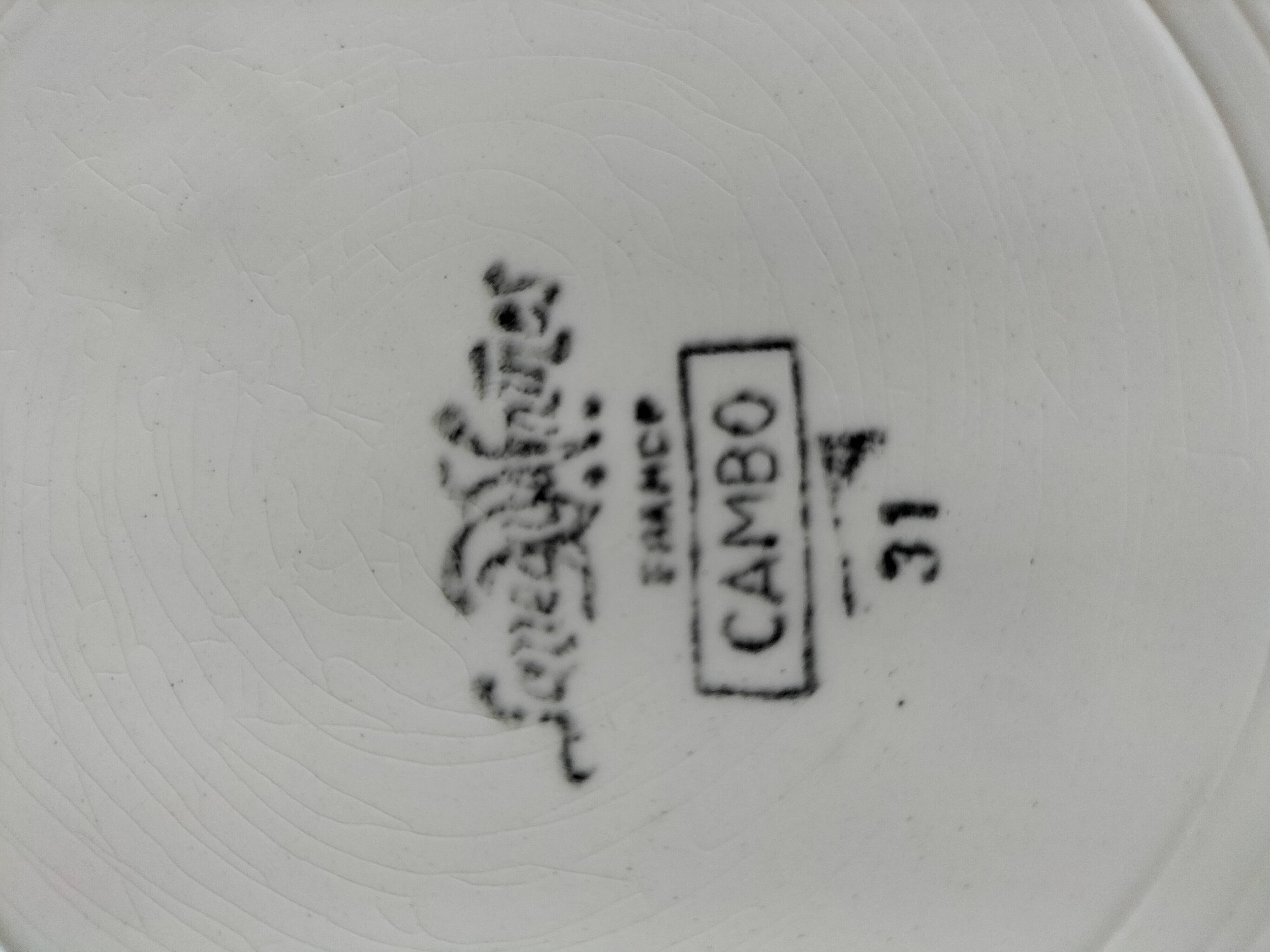 5 Sarreguemines plates model Cambo – Basque decoration – vintage 1950s