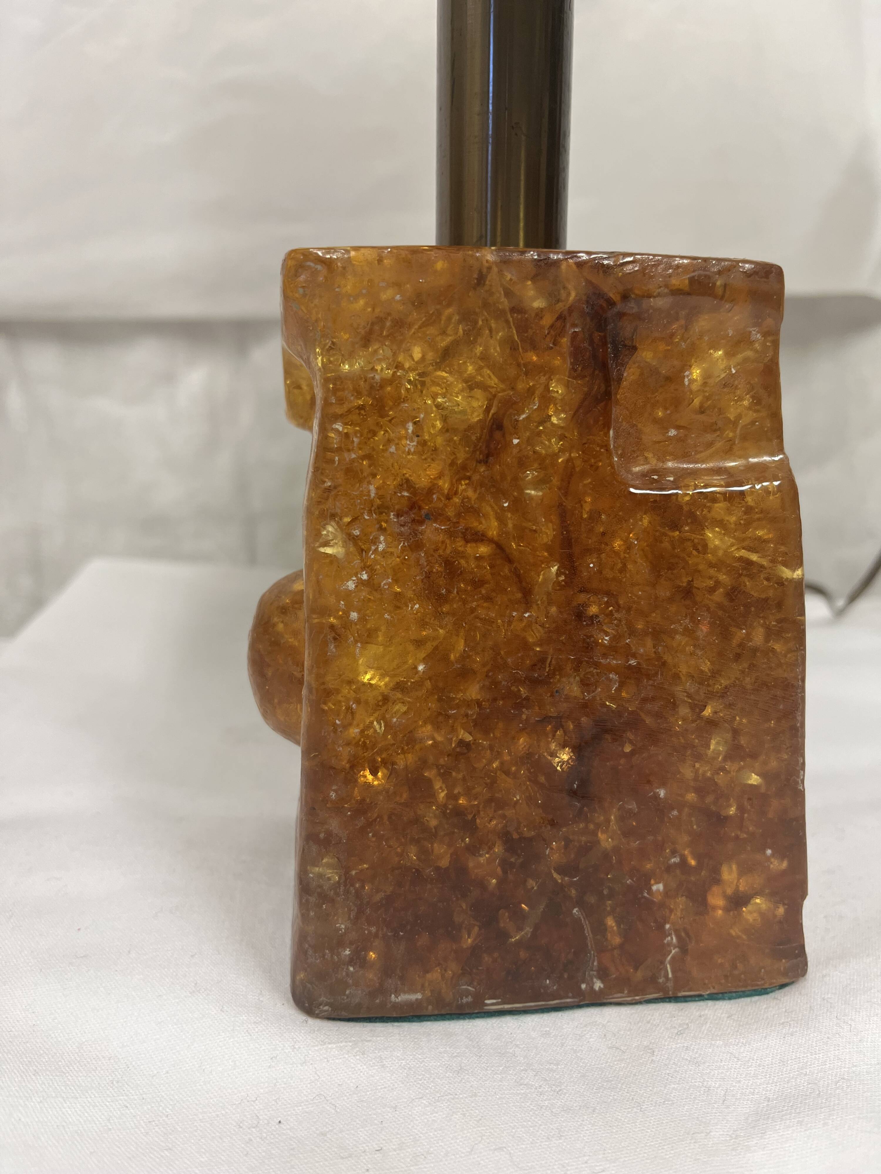 vintage fractal resin lamp 60s/70s