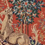 Tapisserie au point de croix vintage « La Dame à la Licorne », reproduction médiévale