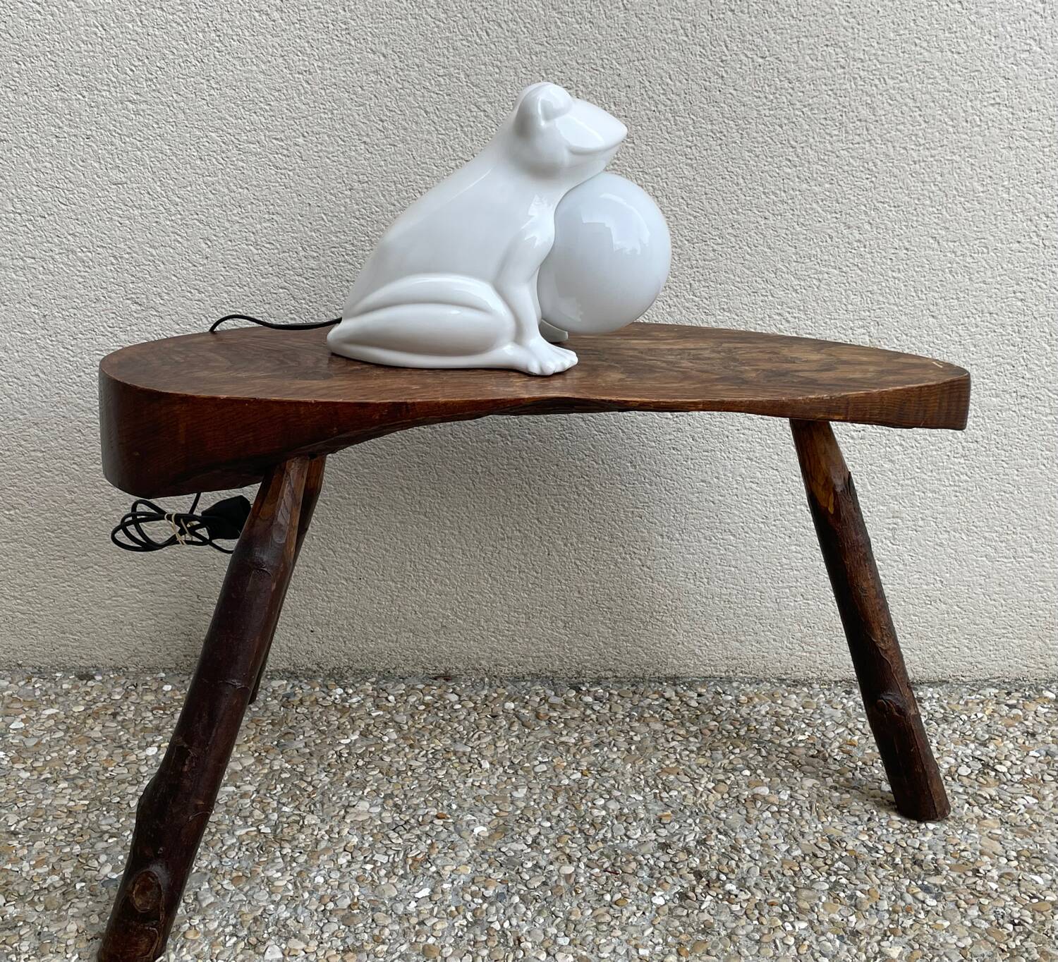 Vintage 80's frog lamp