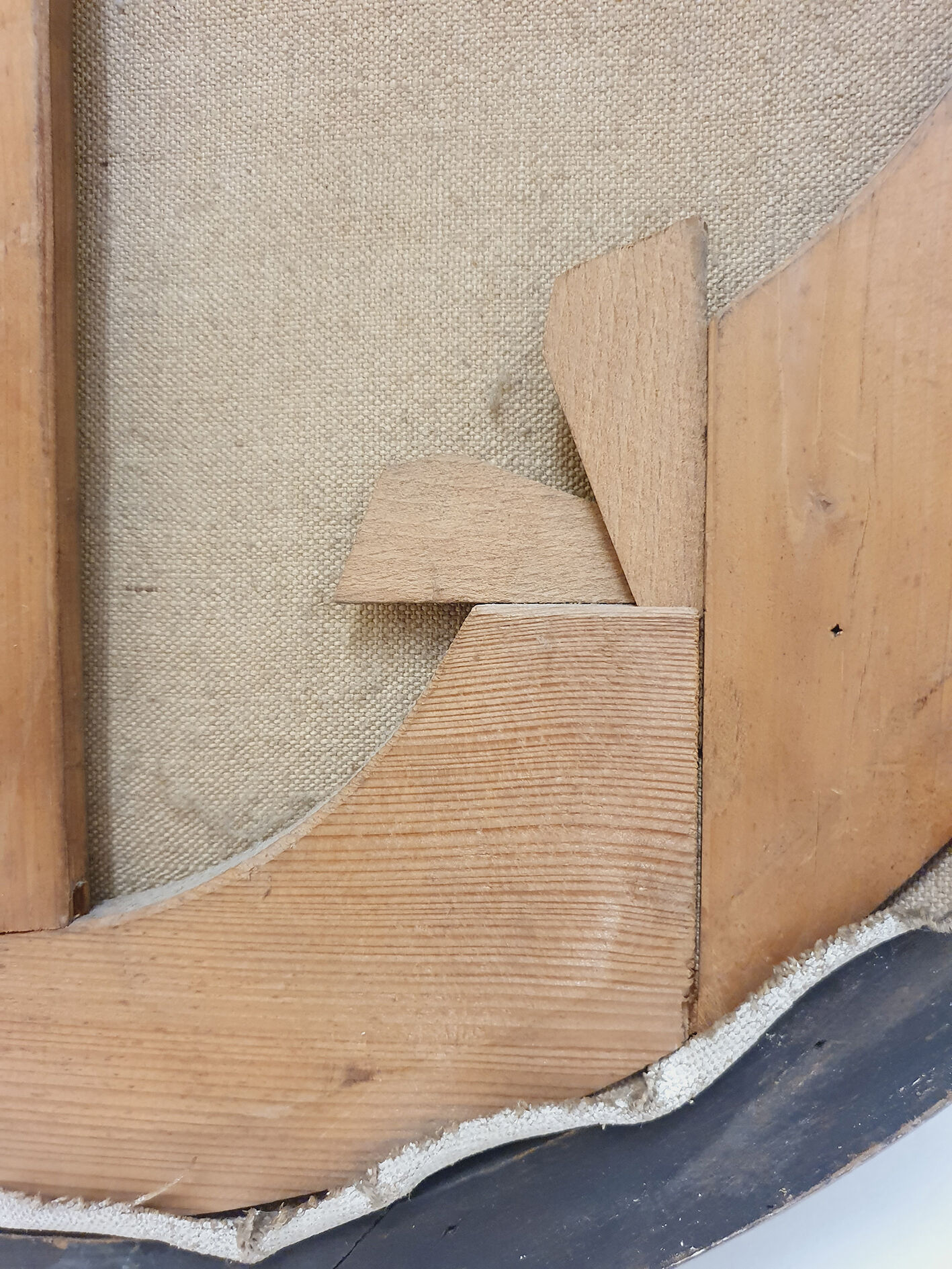 Oil portrait on canvas carved wooden frame