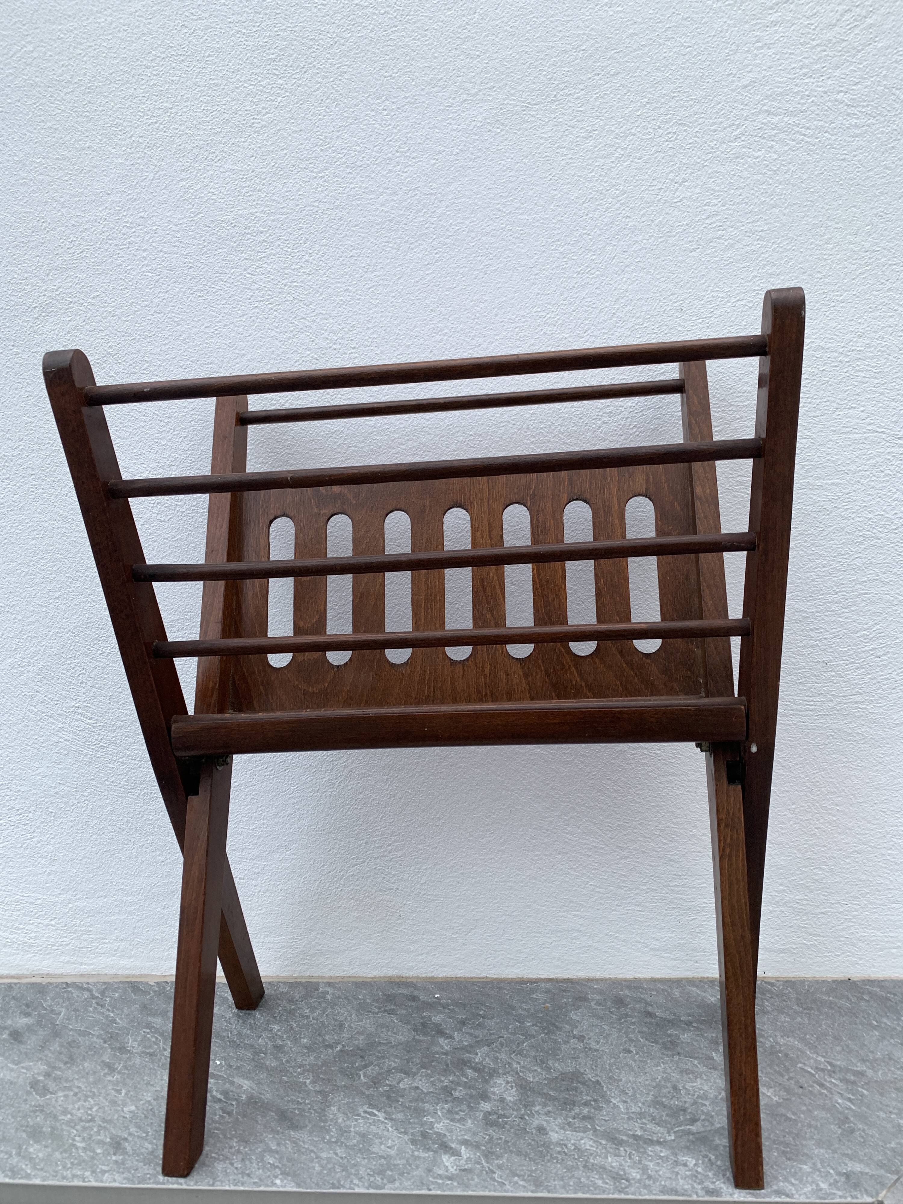 Folding wooden magazine door, Danish design Cees Braakman, 1960