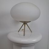 Tripod lamp with opaline UFO space age 70s