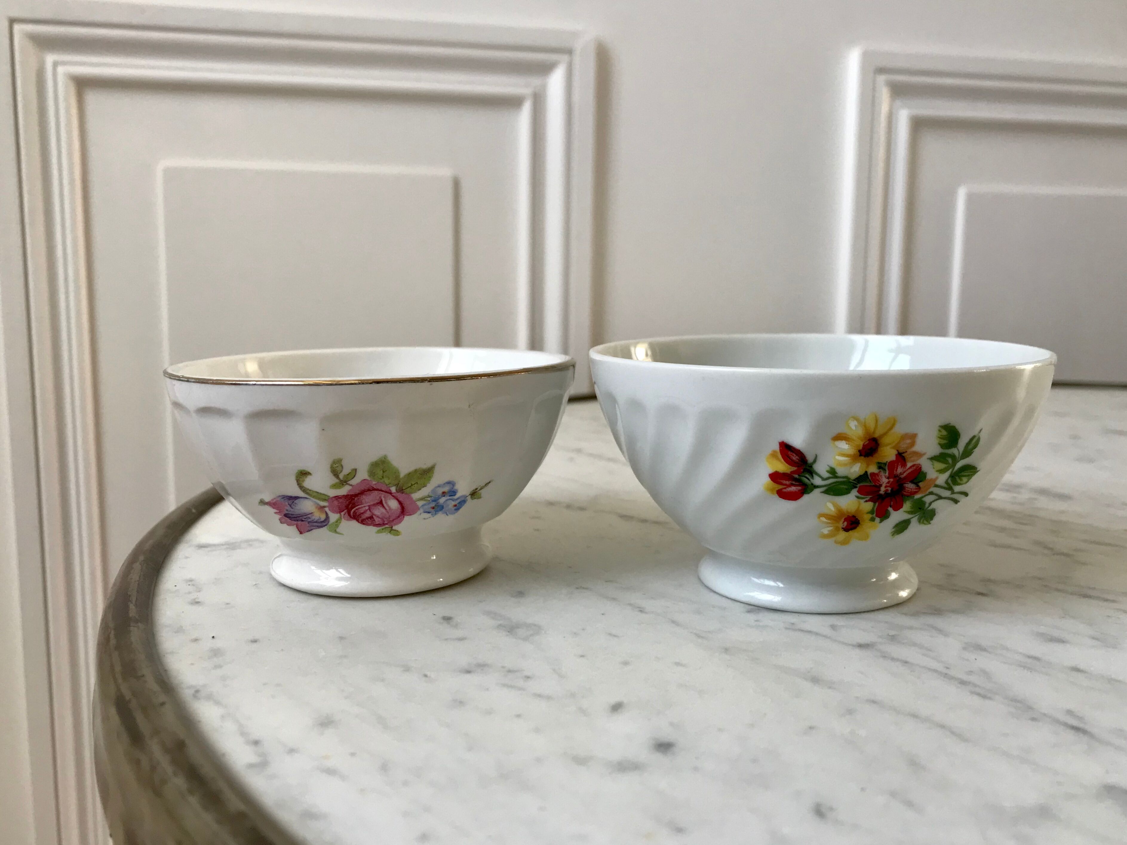 Duo de bols vintage digoin années 60