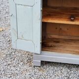 Early 20th century Parisian sideboard in solid wood with gray patina