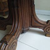 Table guéridon XIX acajou pied central