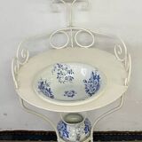 Coiffeuse en fer forgé ancienne / Meuble de toilette vintage