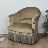 Velvet toad armchair