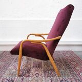 Vintage velvet armchair