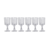 Set of 6 glasses of red wine crystal of Arques model Louvre