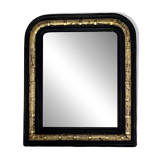 Miroir ancien noir et doré