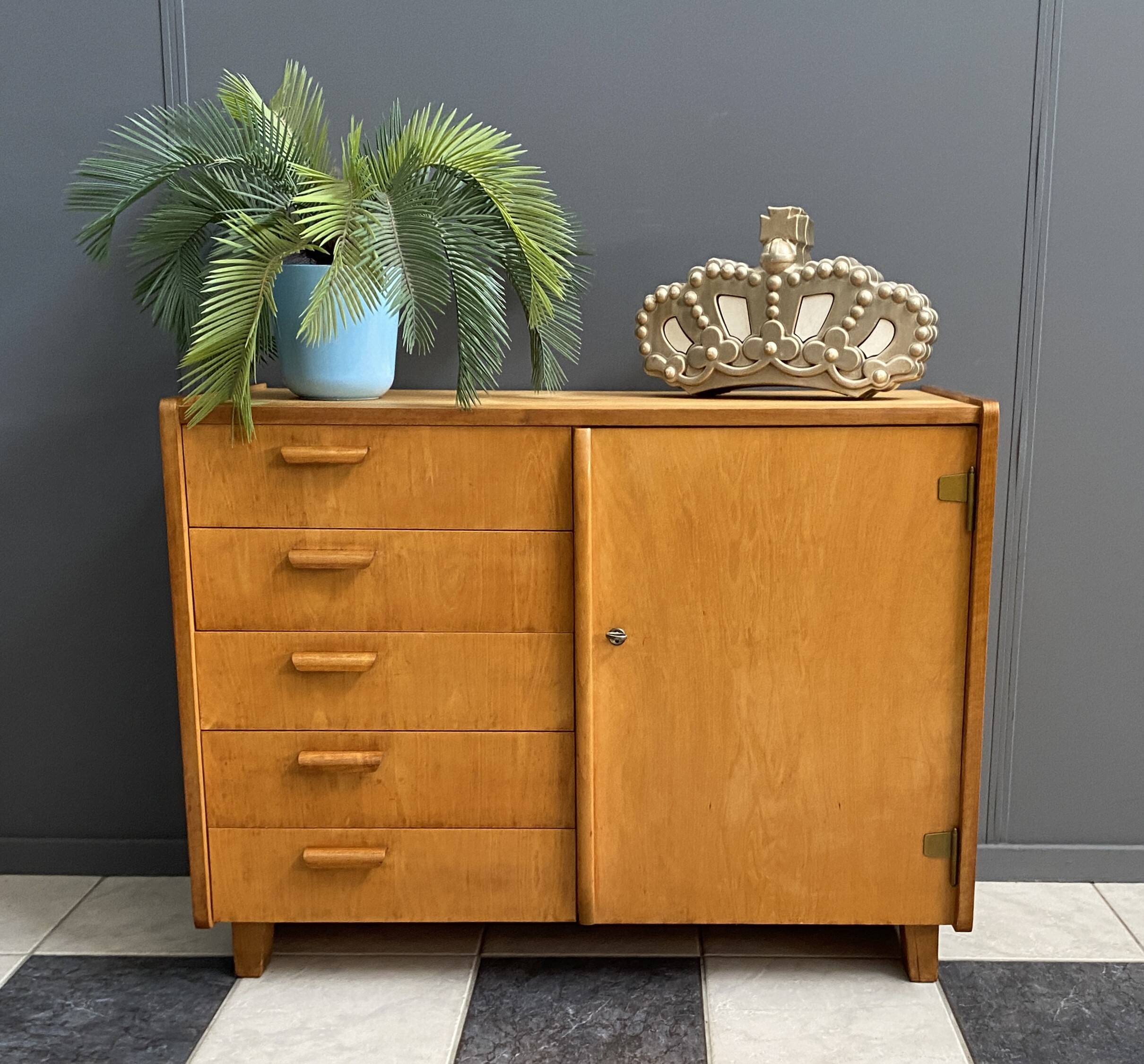 Blond wood WK Cabinet by Arno Lambrecht 1952