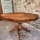 French antique walnut violin table, centre table with drawer, circa 1880–1900.