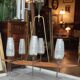 Old modernist chandelier with 6 lights Lunel