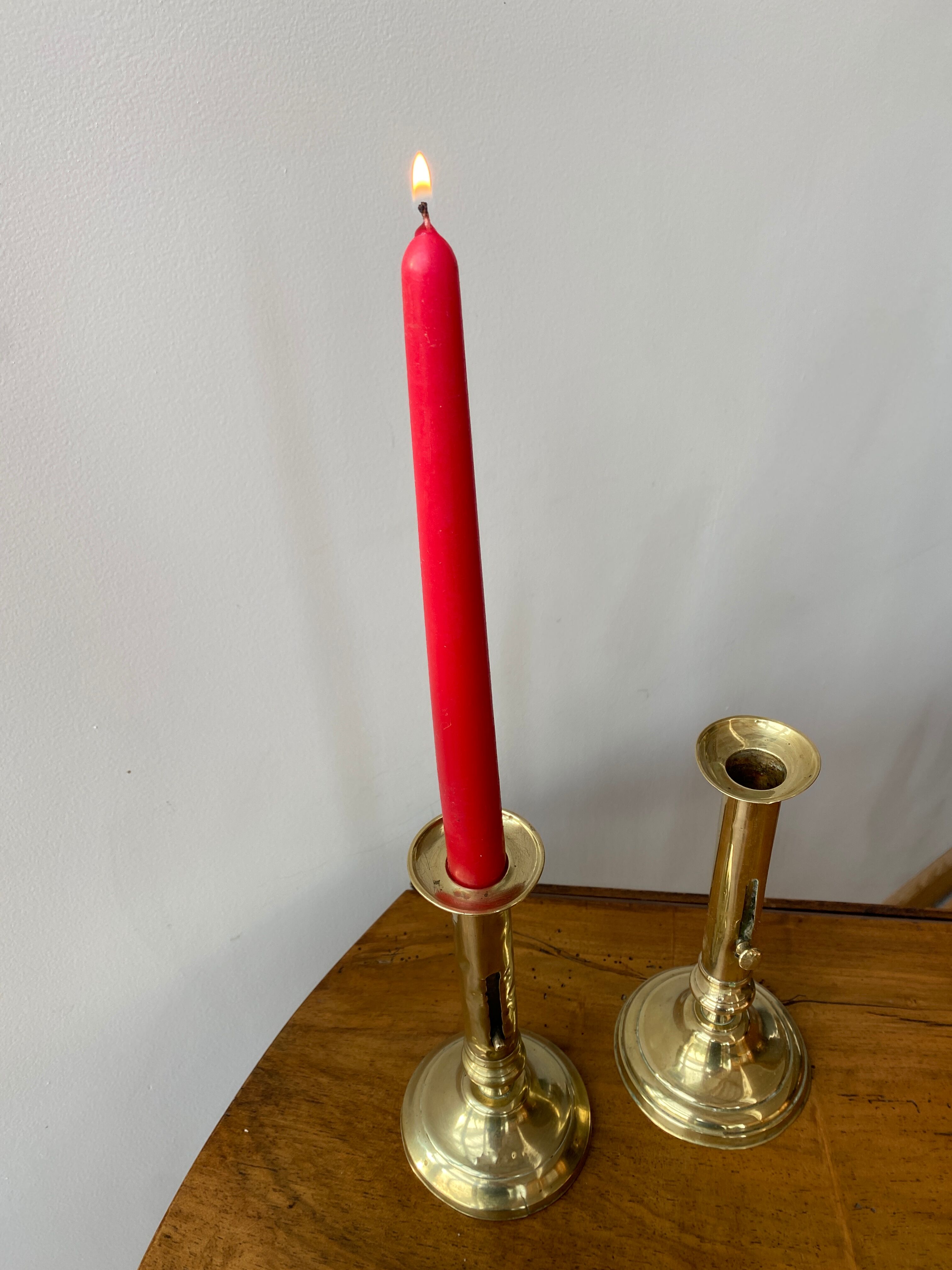 Lot of copper candlesticks