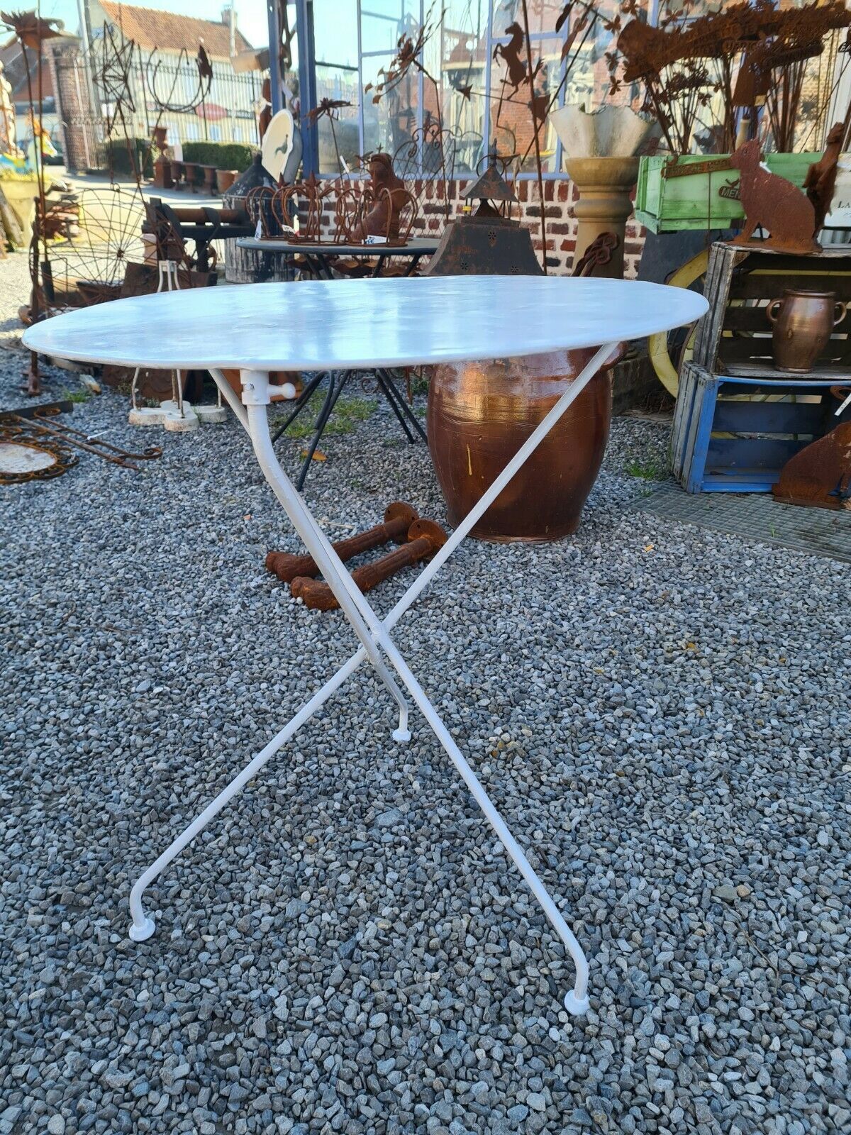 Iron side table