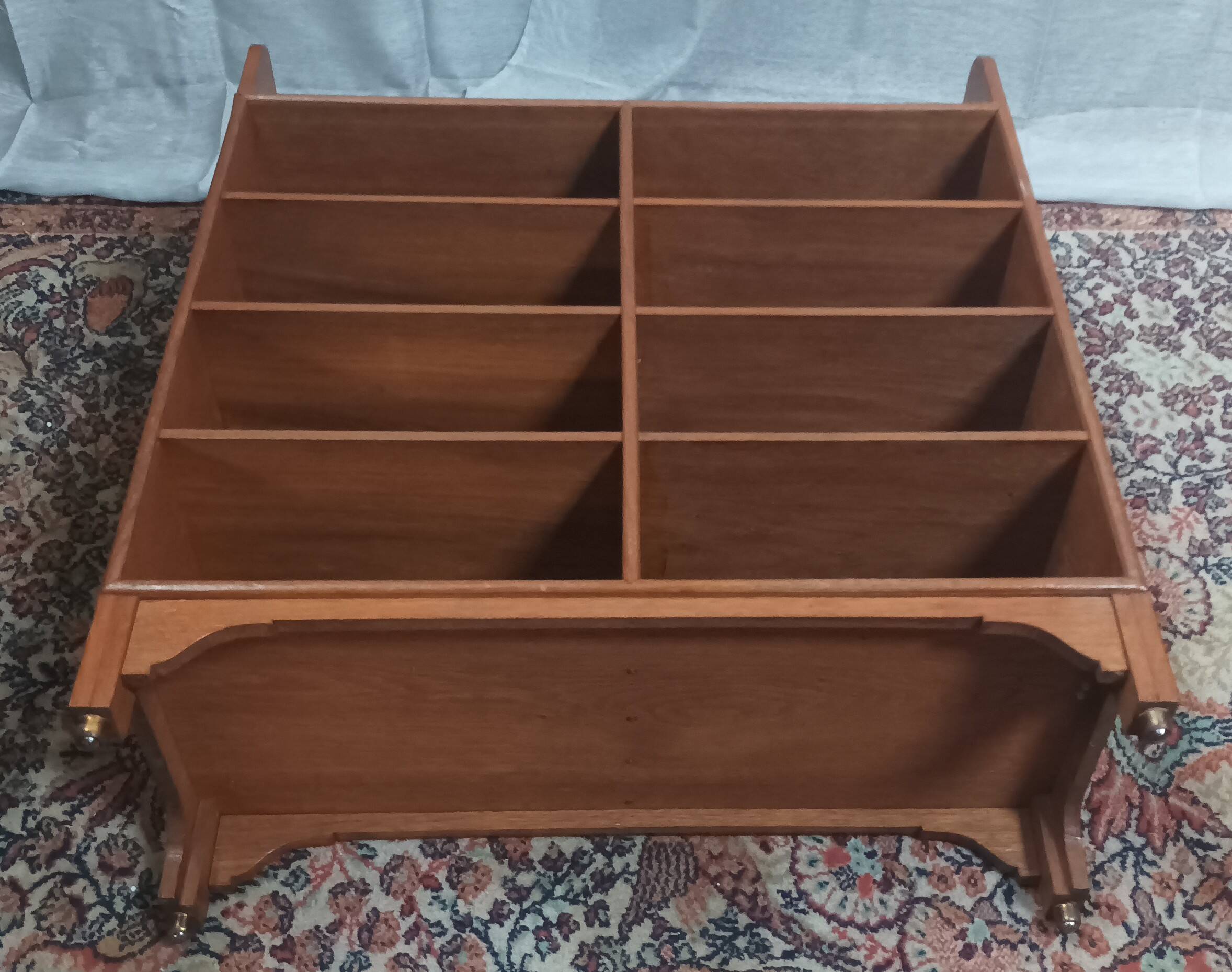 Vintage teak bookcase shelf