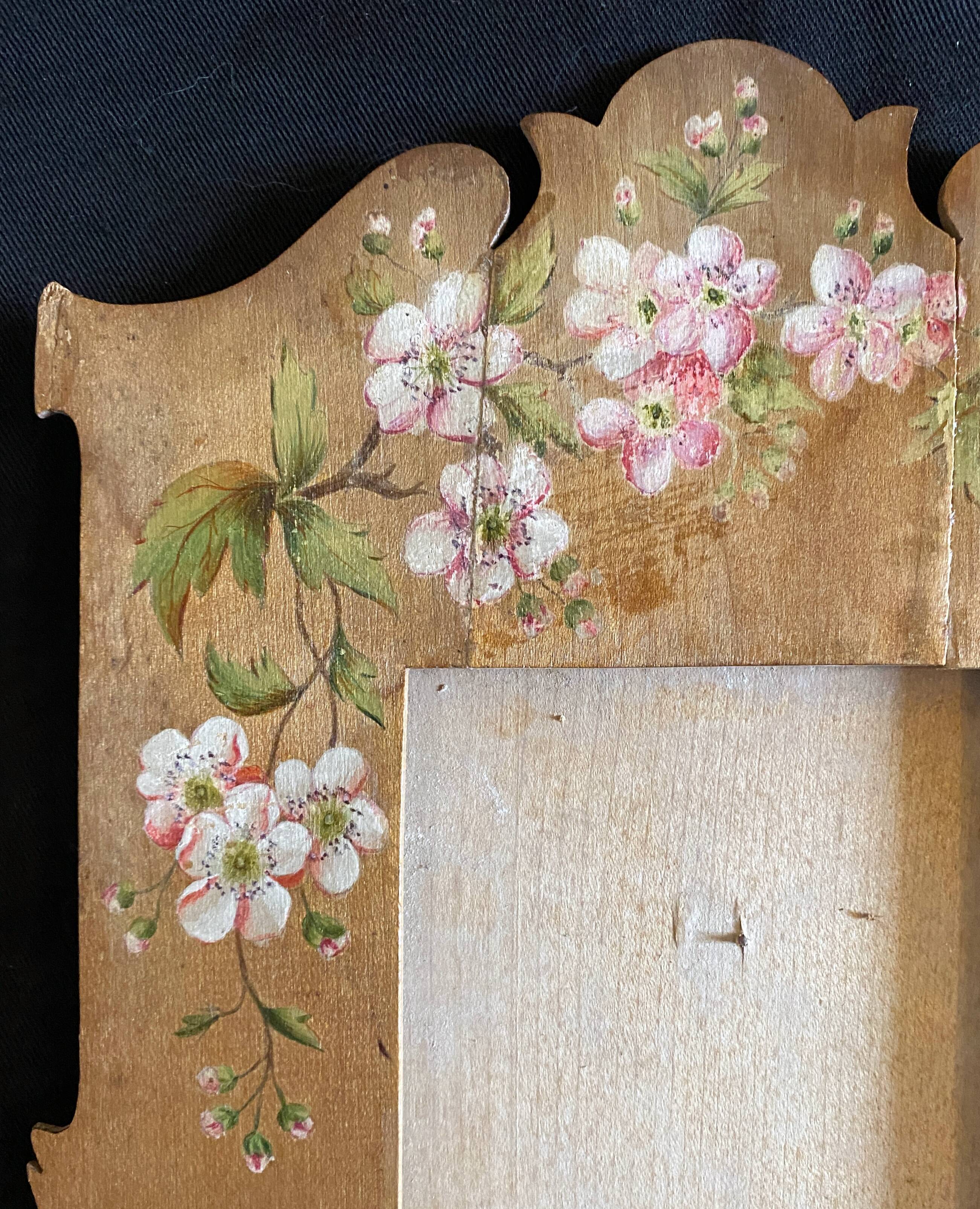 Pair of frames art nouveau circa 1900 dragonfly and flowers for restoration
