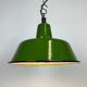 Industrial green enamel factory lamp from Zaos, 1960s