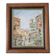 Oil Painting on Canvas Saint Jean de Luz Rue de la République signed Gil Va