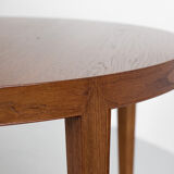 Midcentury Danish round dining table in teak by Severin Hansen for Haslev 1960s