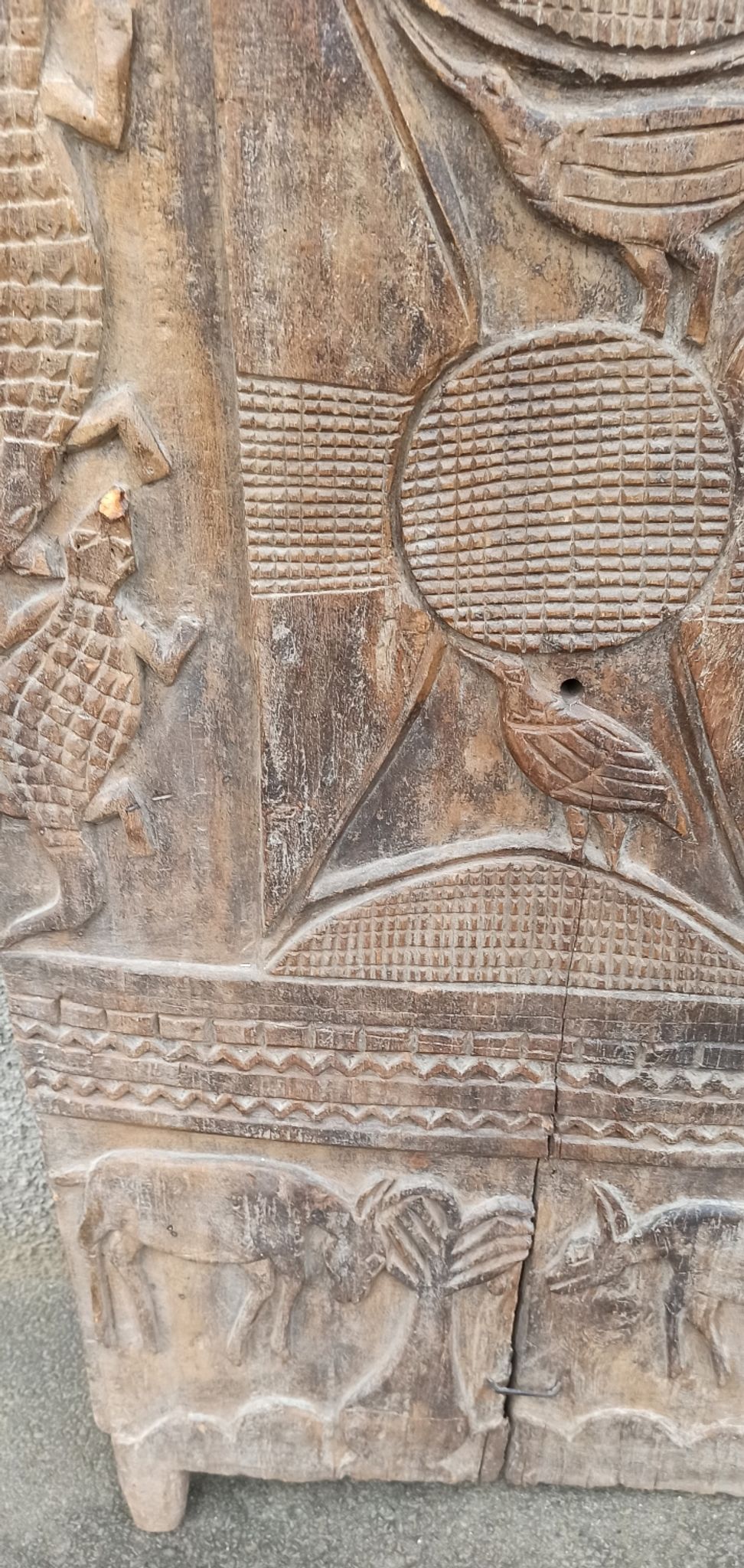 Old wooden door Senufo of Côte d'Ivoire