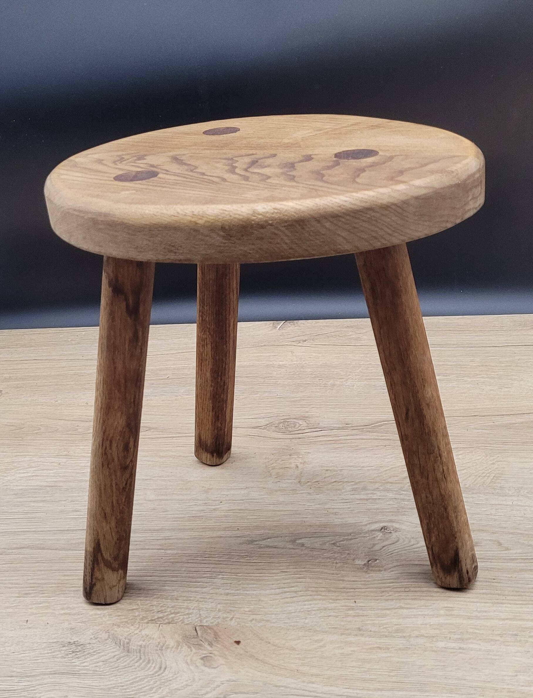 Cowhide egg tripod stool