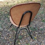 4 vintage faux leather chairs
