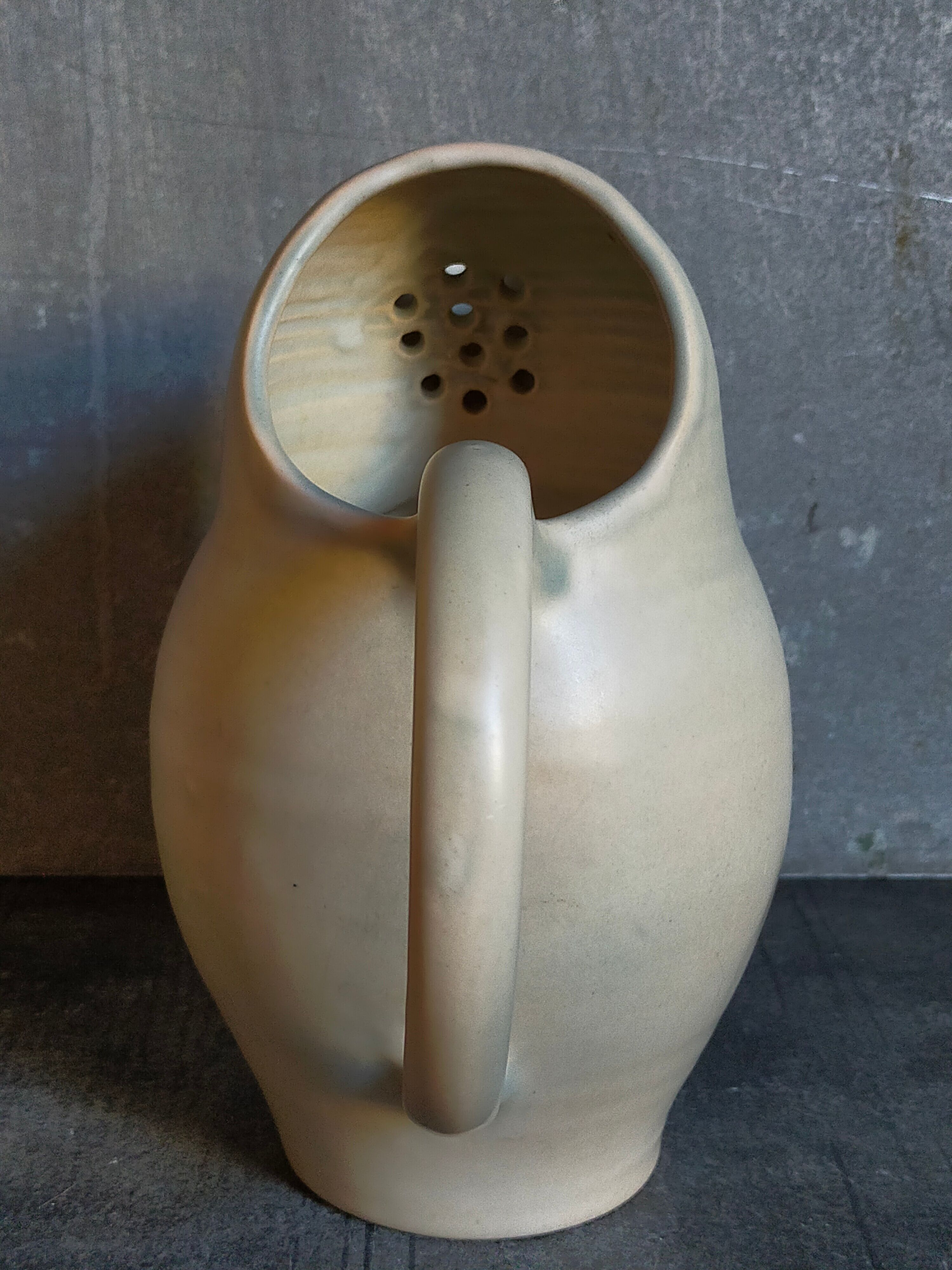 Ceramic potter's pitcher with matte enamel, 50s