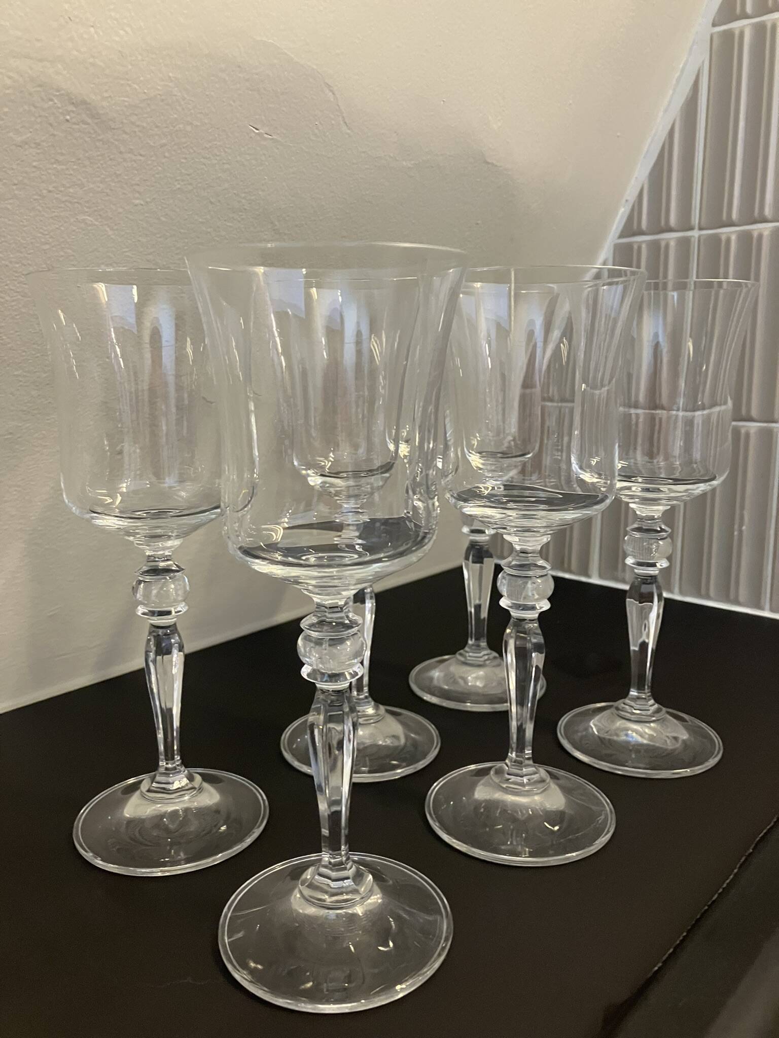 Lot de 6 grands verres à pied