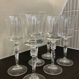 Set of 6 large stemmed glasses