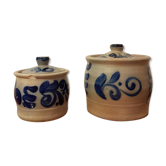 Lot de deux pots en grès alsaciens