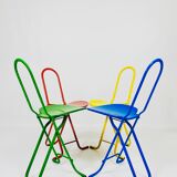 Dafne folding chair (colorful set) designed by Gastone Rinaldi