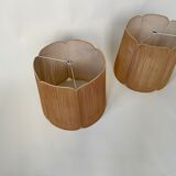 Pair of Mustard String Lampshades