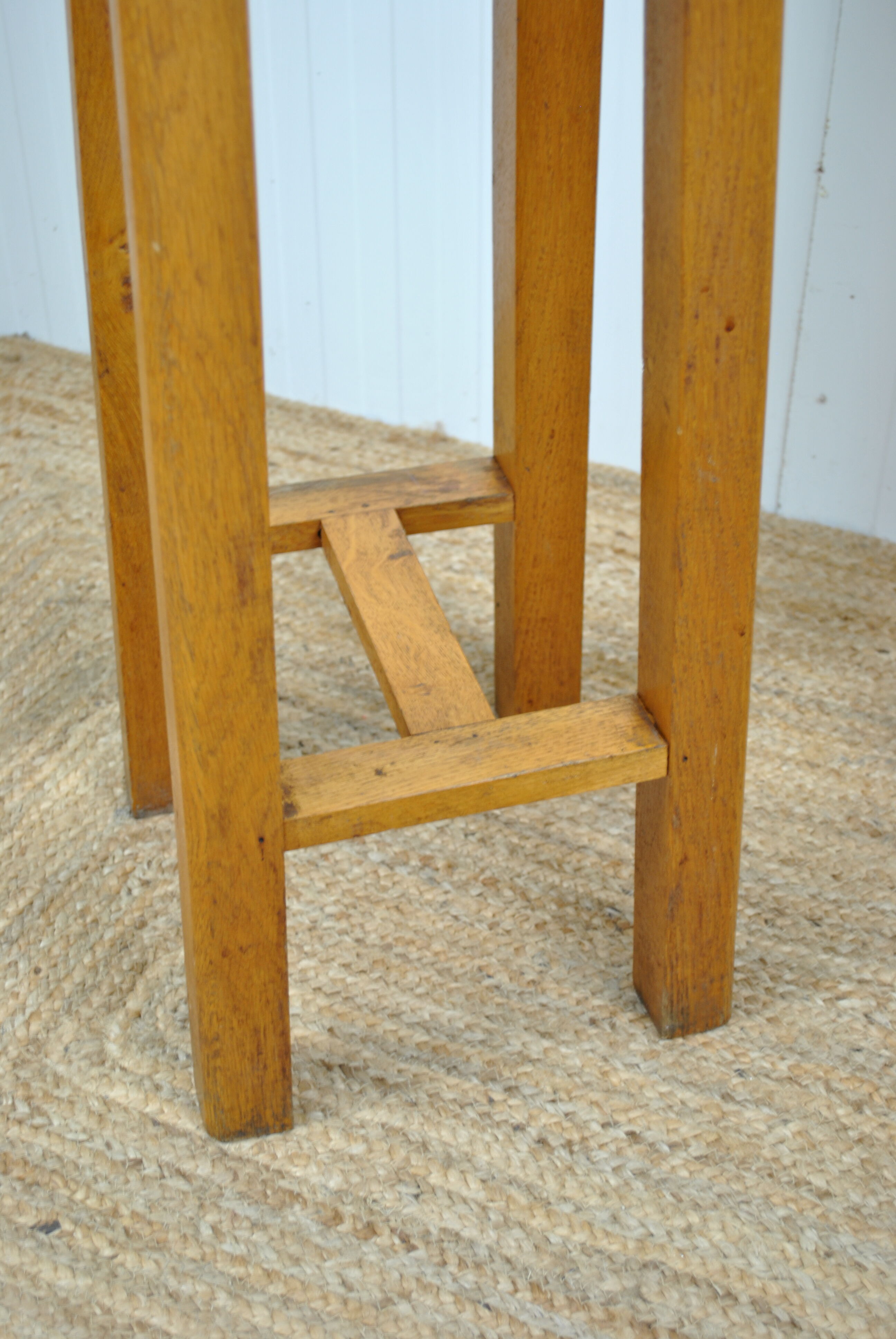Pair of bar stools in oak 1950