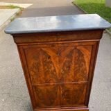 Louis Philippe burr walnut and marble secretary from the 19th century