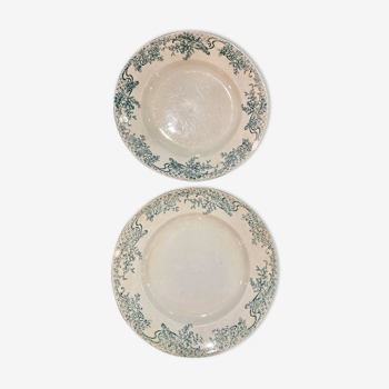 Lot 2 assiettes A.Lebacqz & M.Bouchart