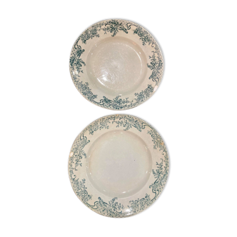 Lot 2 assiettes A.Lebacqz & M.Bouchart